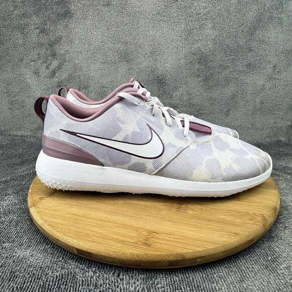 Nike Roshe G Golf Shoes Womens Size 12 Purple White Camo Animal Print CD6066-500 - Picture 1 of 11